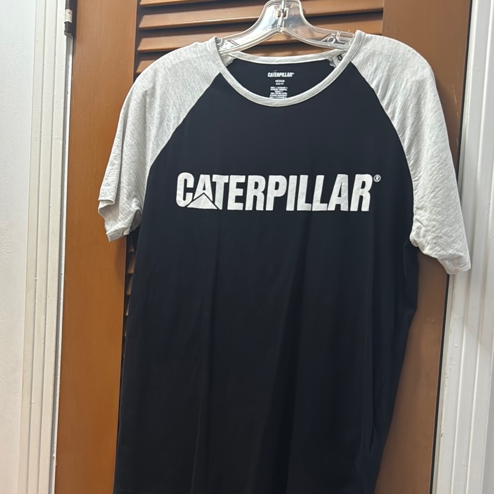 Caterpillar Black and White Logo T-Shirt